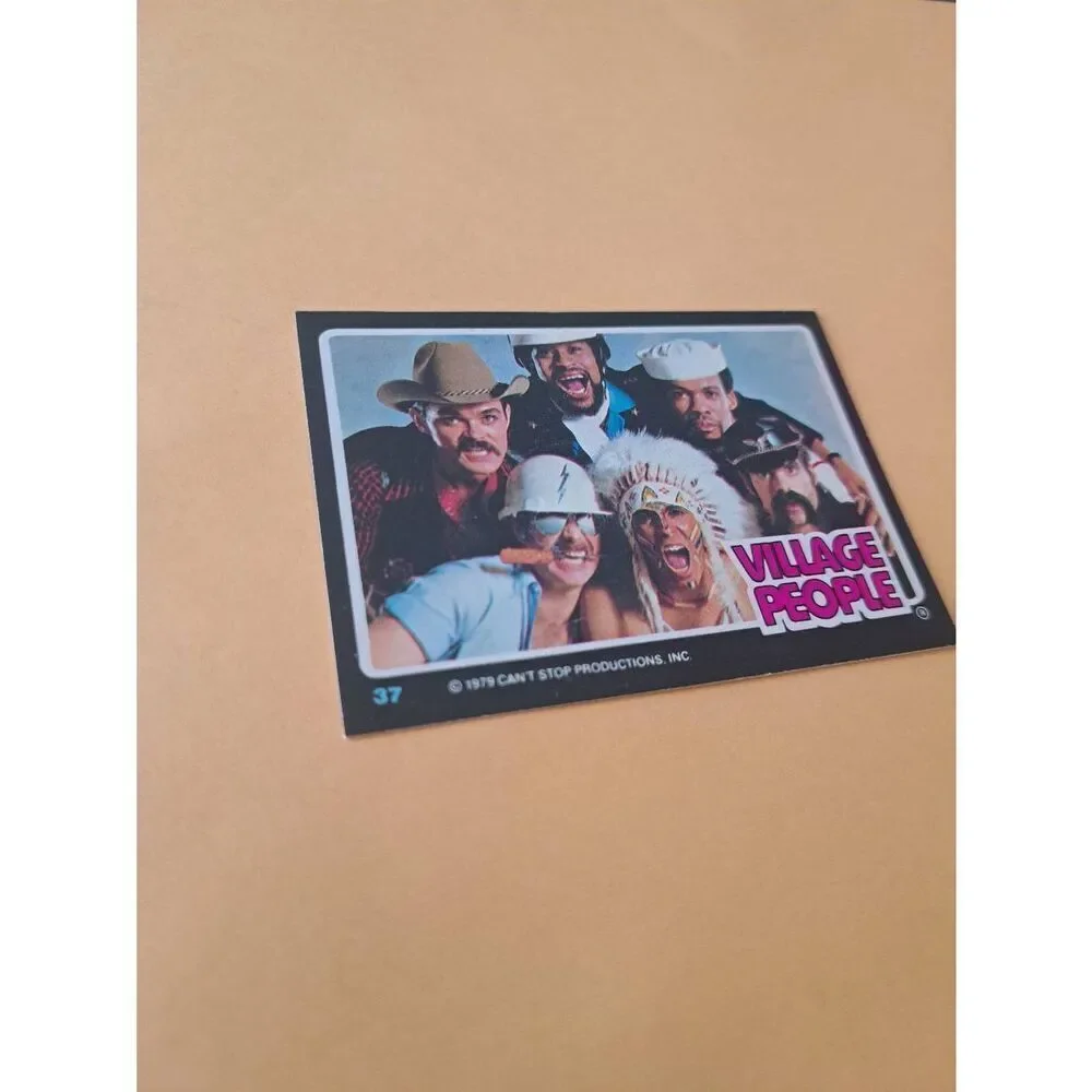 Vintage 1979 Village People Trading Card #37 Disco Era Vintage Music Collectible